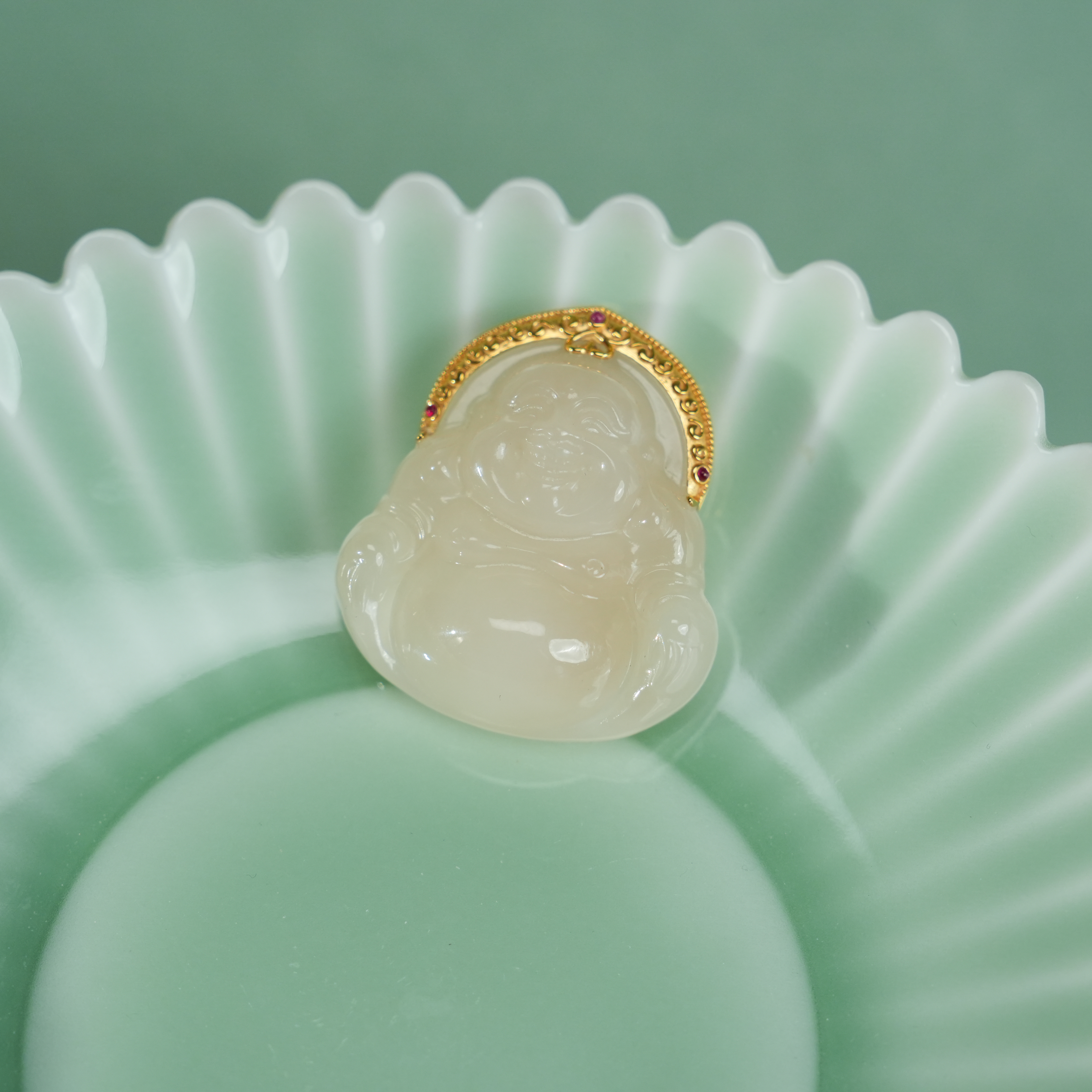 和田玉吊坠-18K金-BH198-JX|BHT5