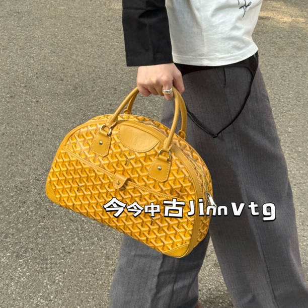 95新 Goyard 【年末大促】姜黄色老花保龄球手118698