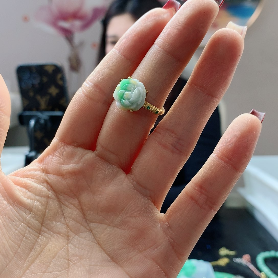 【闪购商品】翡翠戒圈银S925镶嵌，