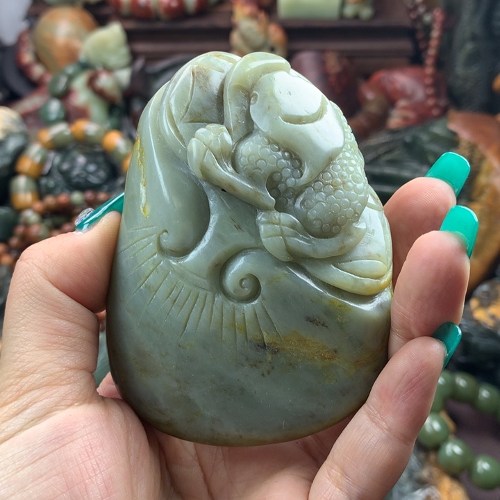 岫岩河磨玉（透闪石质玉）把件未镶嵌