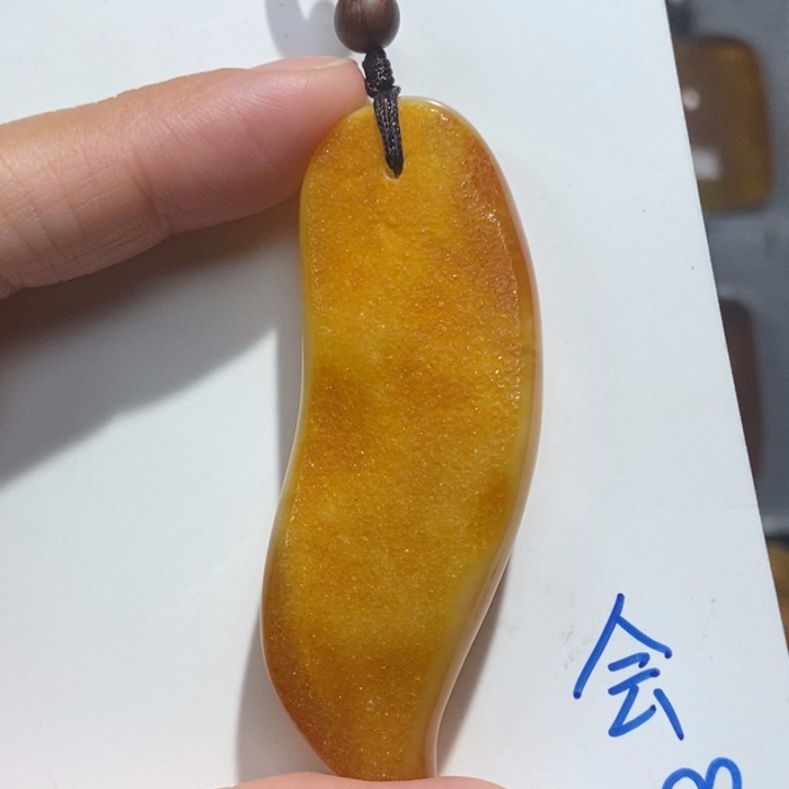 定制琥珀未镶嵌琥珀蜜蜡吊坠项链