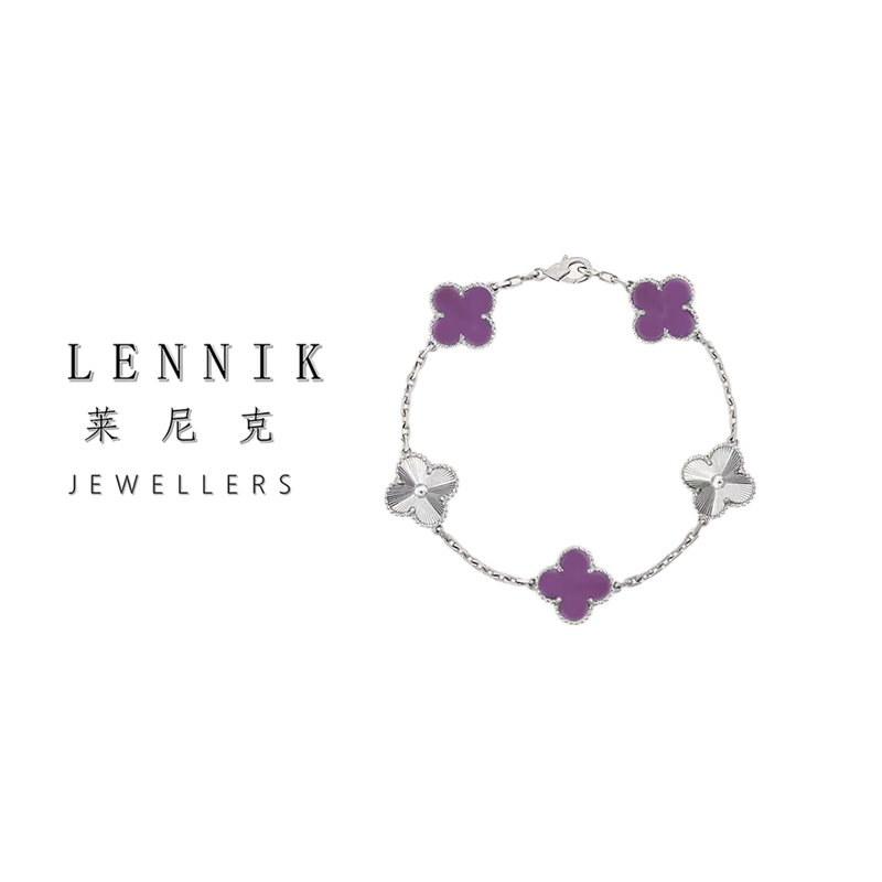 合金合成锆石手链   lennik/lennik-紫色银镭射手链