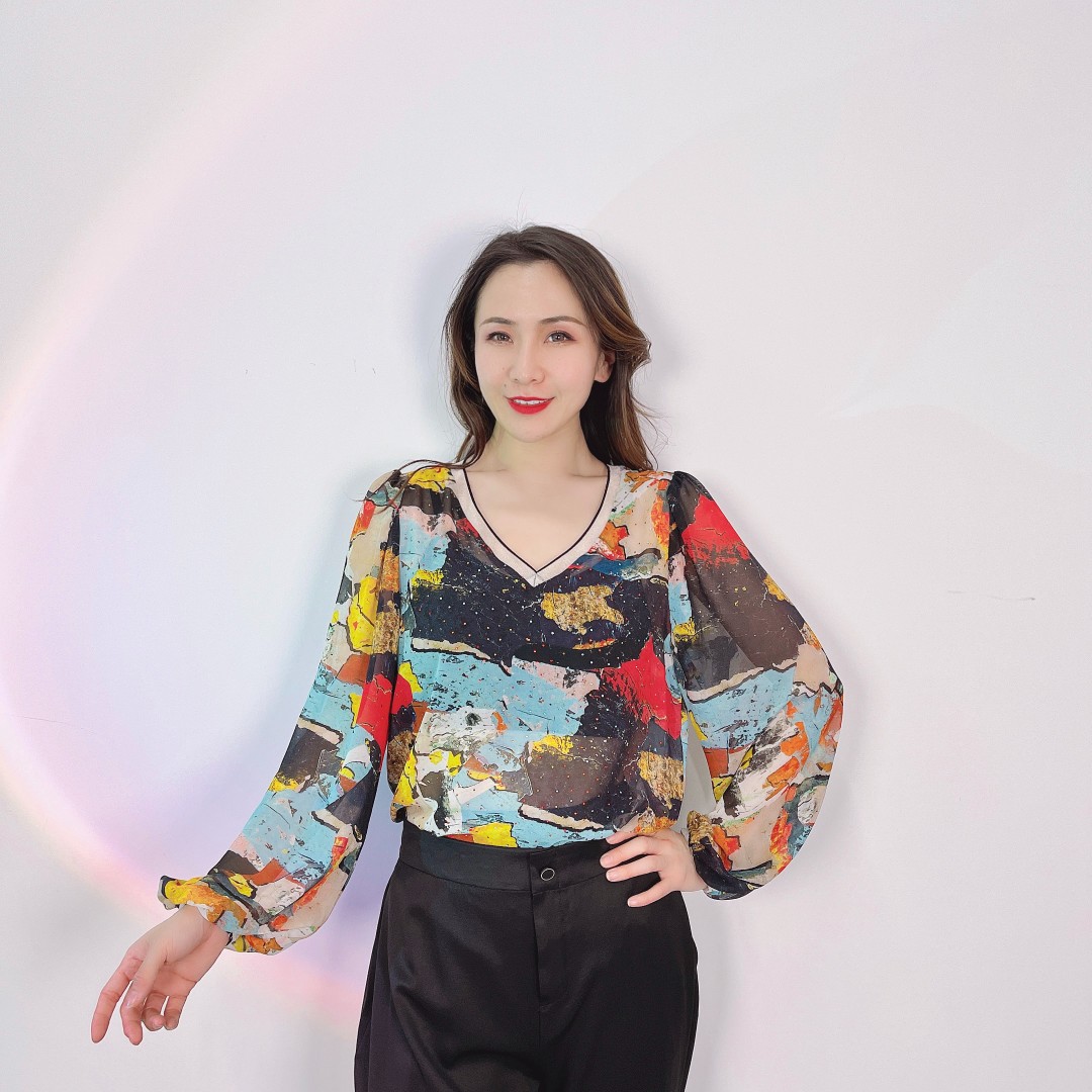 【嘉一】休闲印花时尚小衫 JY-6395