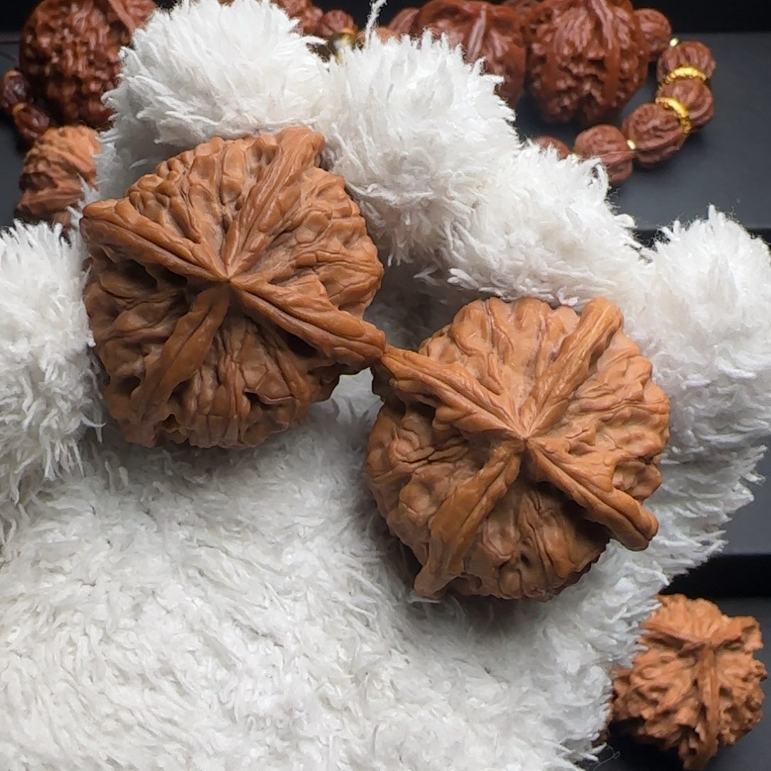 把件文玩核桃玉玺四棱全品43尺