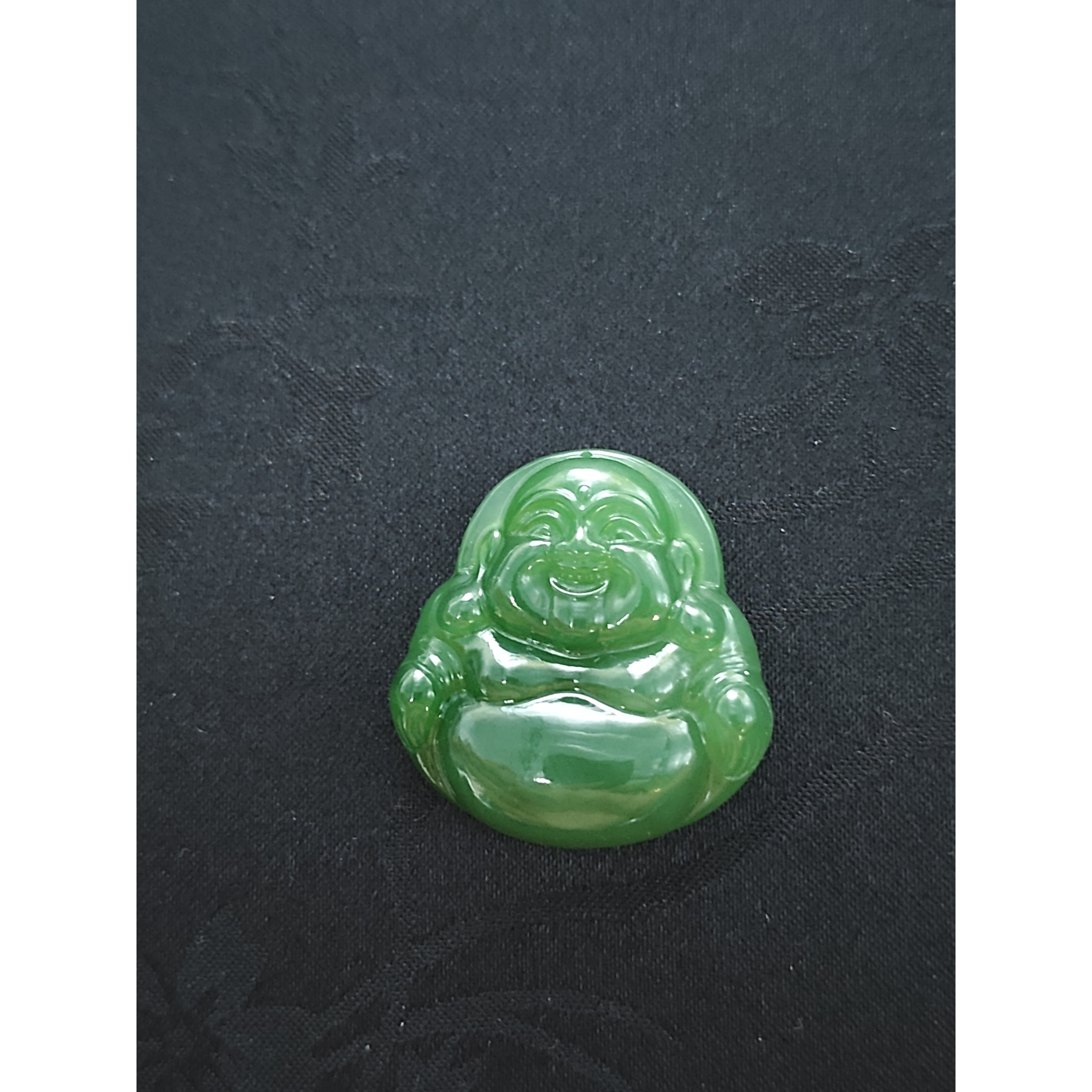 【国玉甄品】和田玉碧玉佛公吊坠 DZ015 30X28X7mm