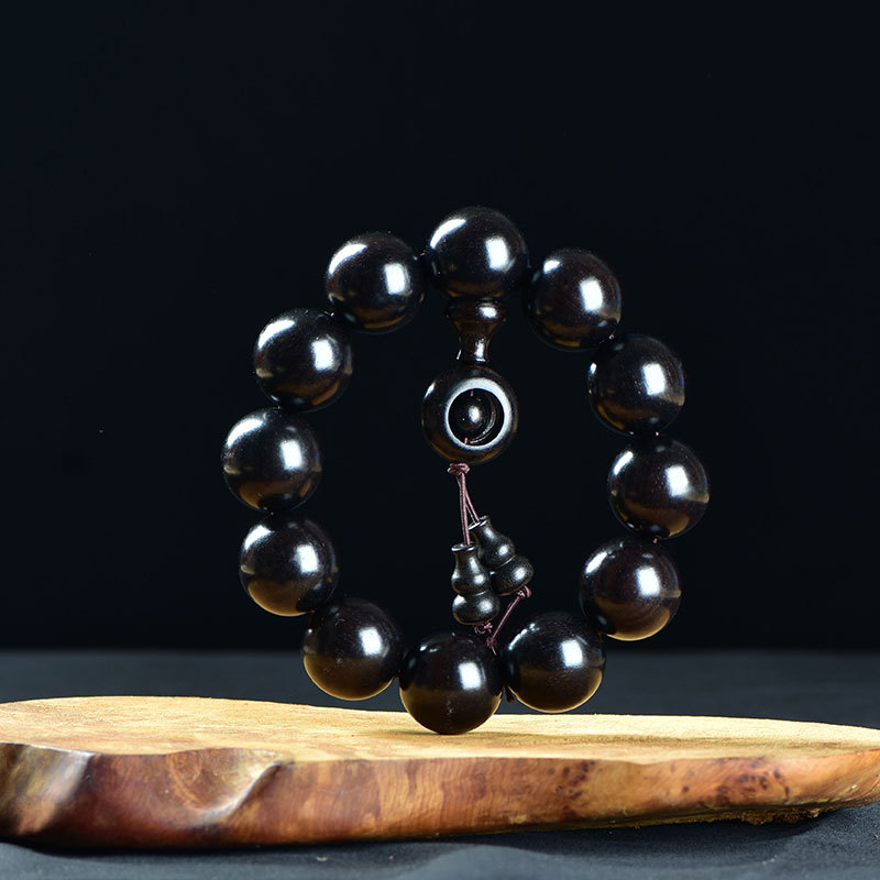 黑檀木手串 男20天然紫光檀文玩佛珠时尚手链手饰品女108檀木