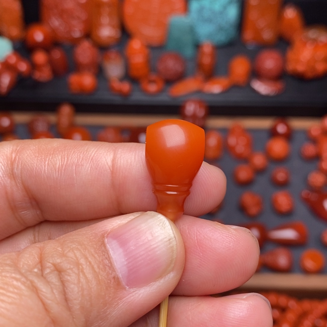 南红玛瑙配饰未镶嵌保山三通卡10.8