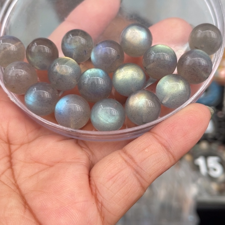 水晶手串未镶嵌12mm灰月光单珠多样性发其一