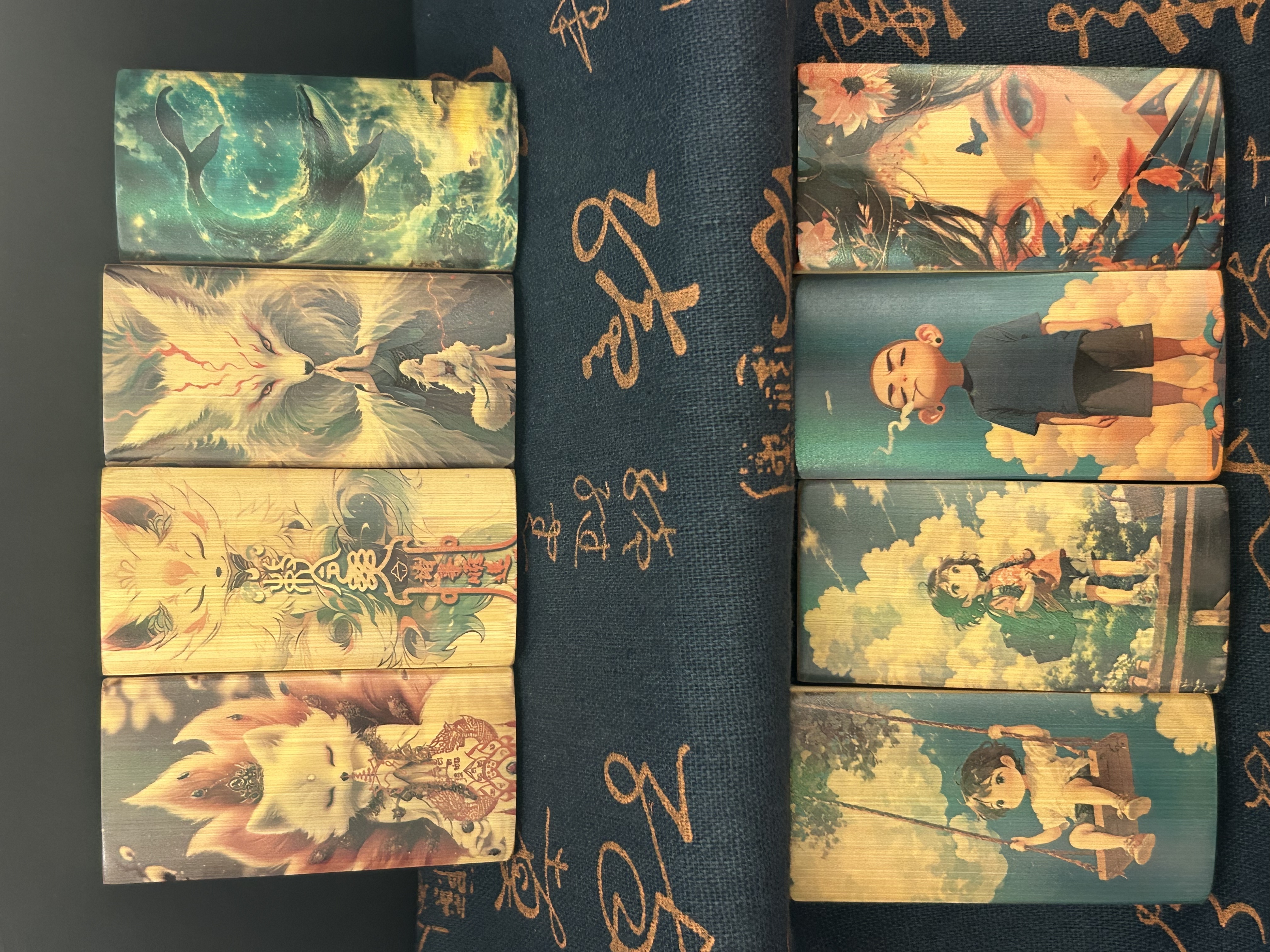 彩雕四八竹牌可盘可摆可挂