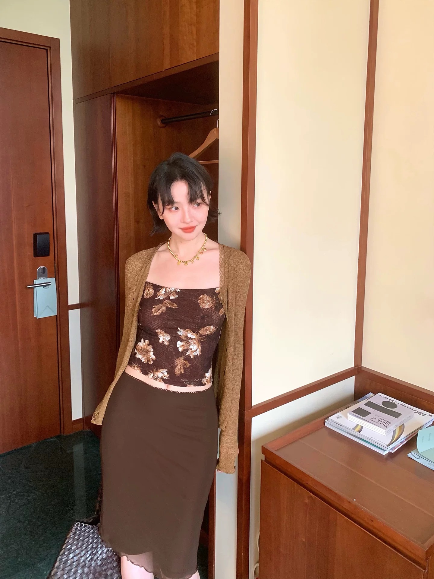 酒午【藤蔓初蕾】法式复古薄款防晒针织小开衫KLF4195