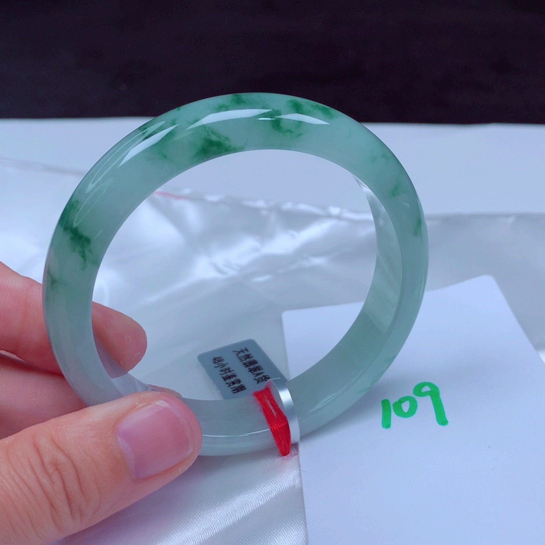 未镶嵌手镯翡翠缅甸天然A货翡翠手镯58.3