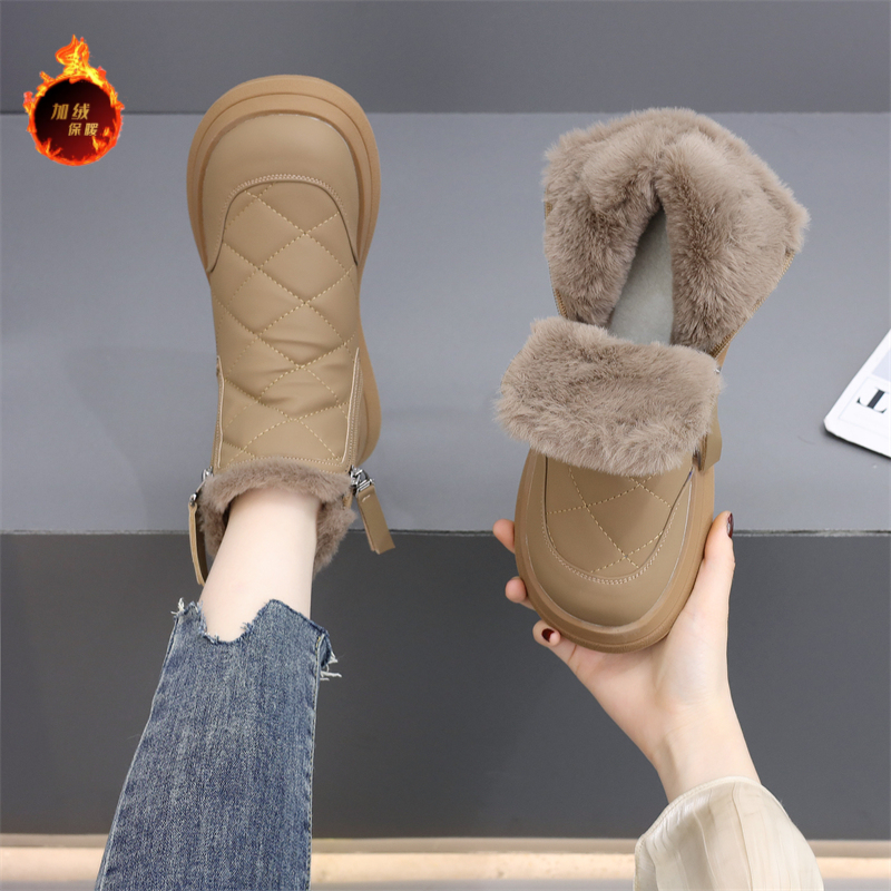 雪地靴女2025年新款冬季加绒保暖防滑短靴东北大棉加厚软底棉靴子
