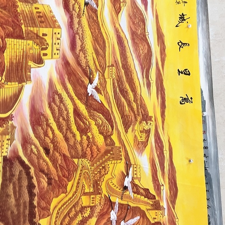 横款长城纯手工纯手绘