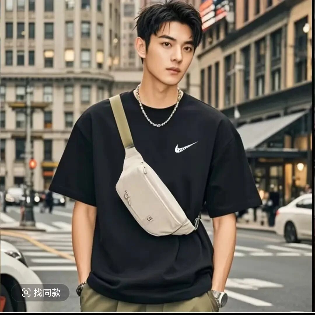 支持鉴定重磅新疆长绒棉短袖百搭圆领T恤上衣男女同款情侣装-T009