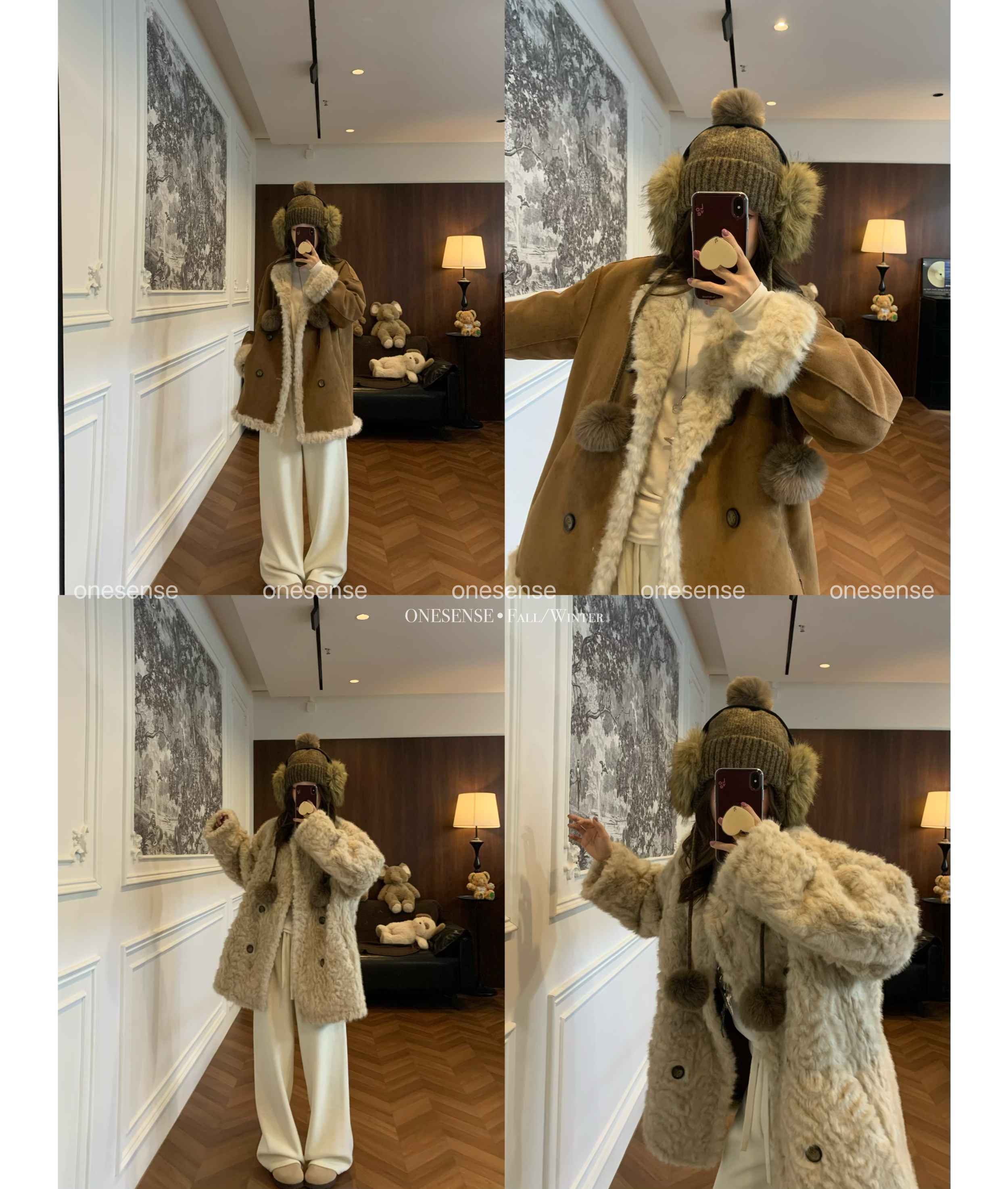 【聂墨仪专属】2025秋冬韩版常规款款仿湖羊双面穿时尚百搭毛毛外套