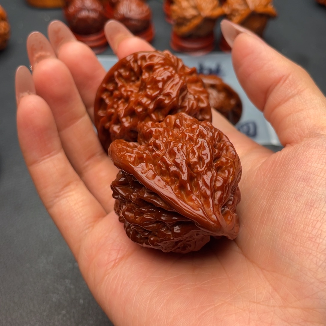 千***二把件文玩核桃官帽