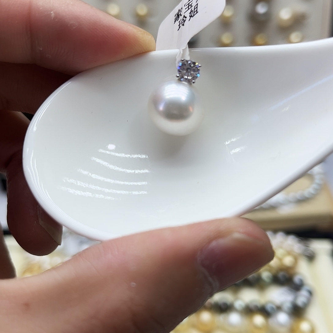 银S925镶嵌颈饰海水珍珠