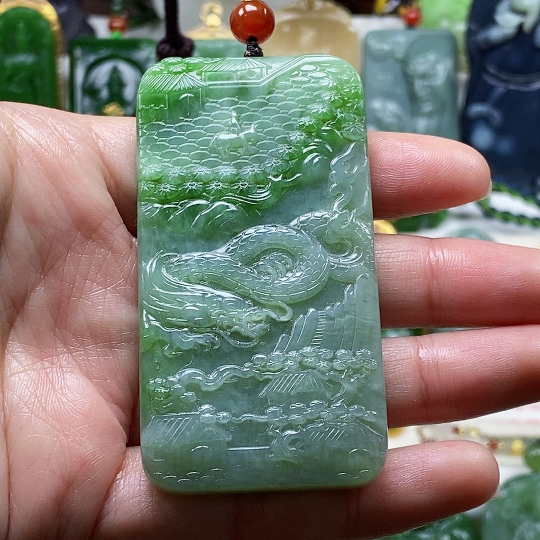 和田玉（碧玉）颈饰未镶嵌