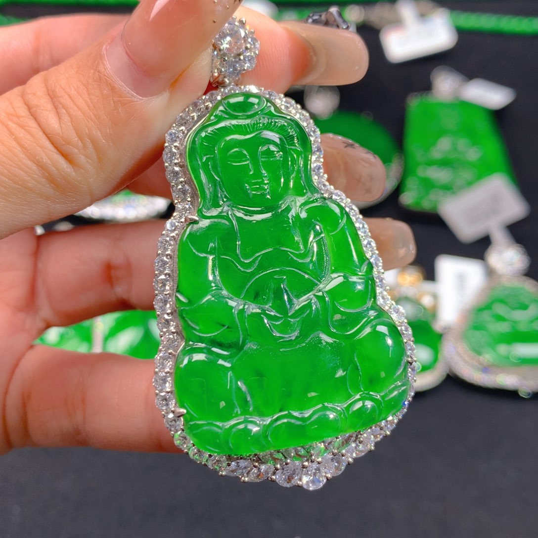 翡翠颈饰银S925镶嵌1111111111