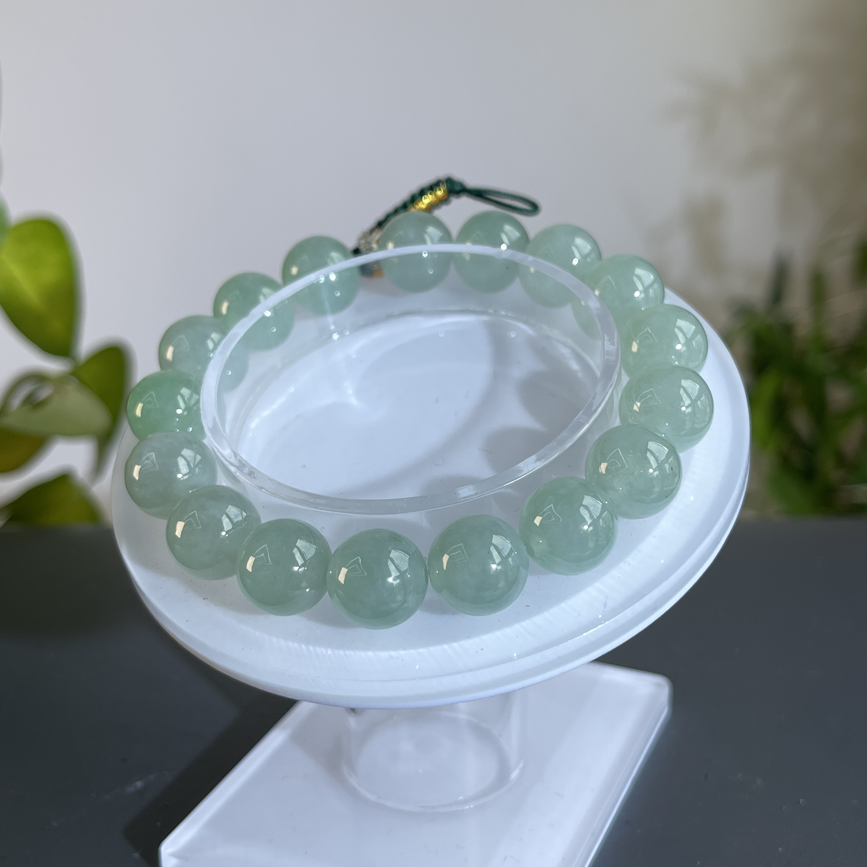 JXW04-126 天然缅甸A货翡翠 翡翠手串