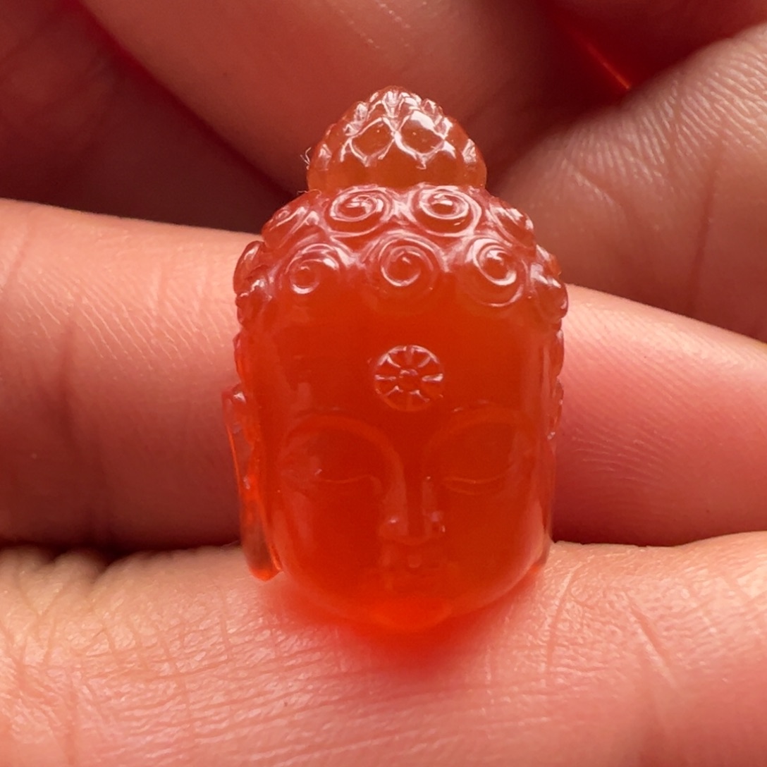 南红玛瑙小佛头未镶嵌