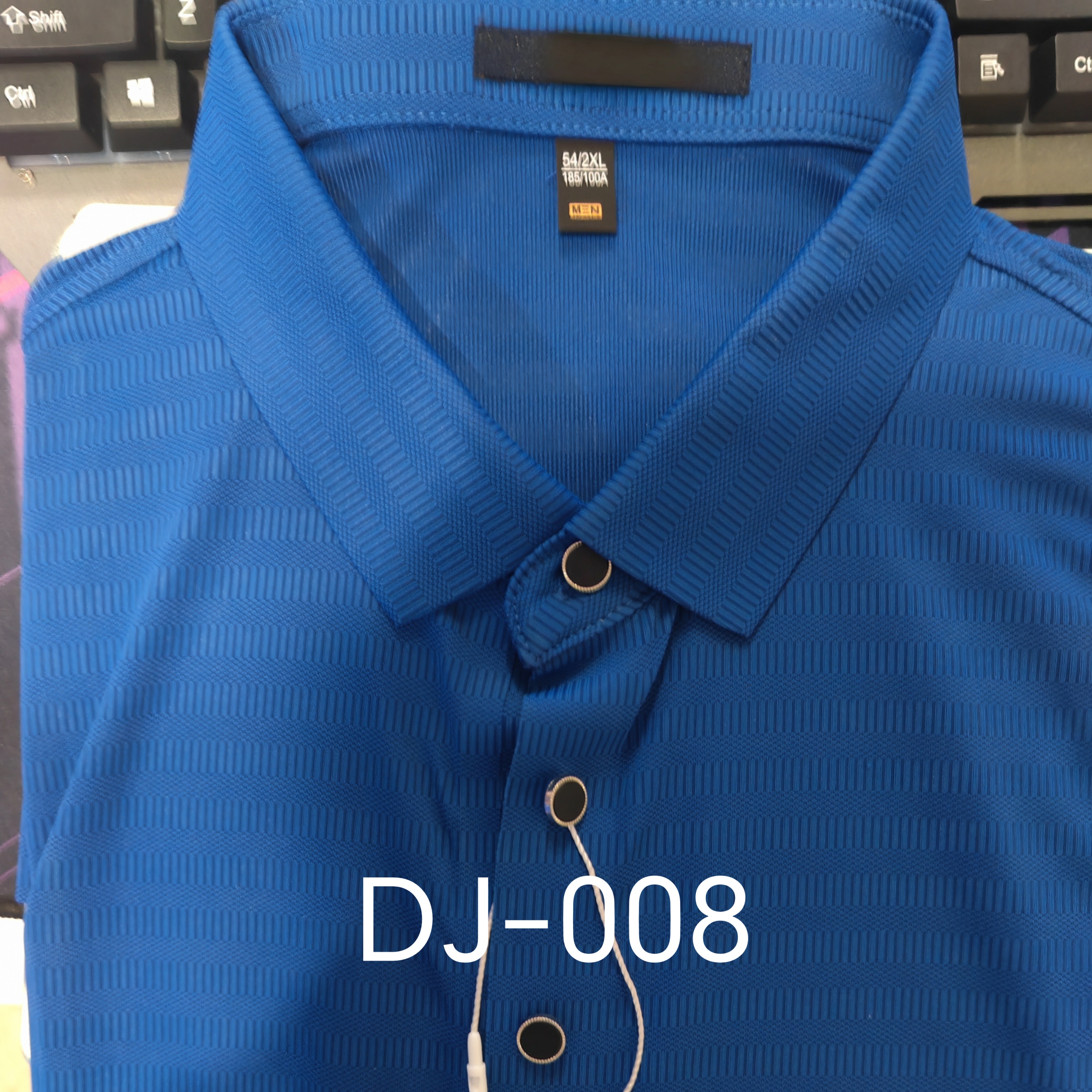 DJ-008牧茵贸易仓宝蓝色男士polo衫