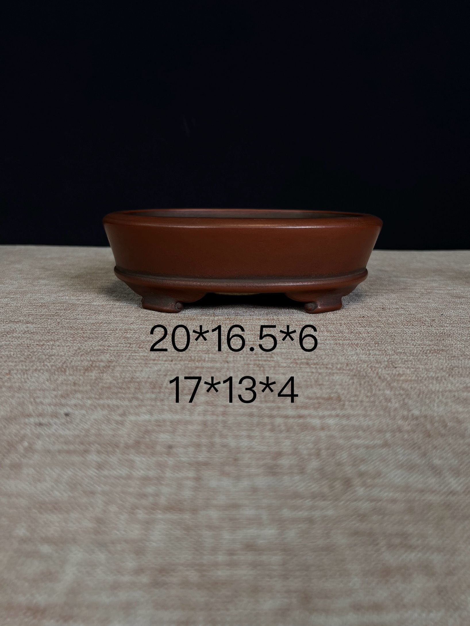 水明盆艺，水明椭圆盆，盆景盆，菖蒲盆，水明紫砂盆，自然古朴