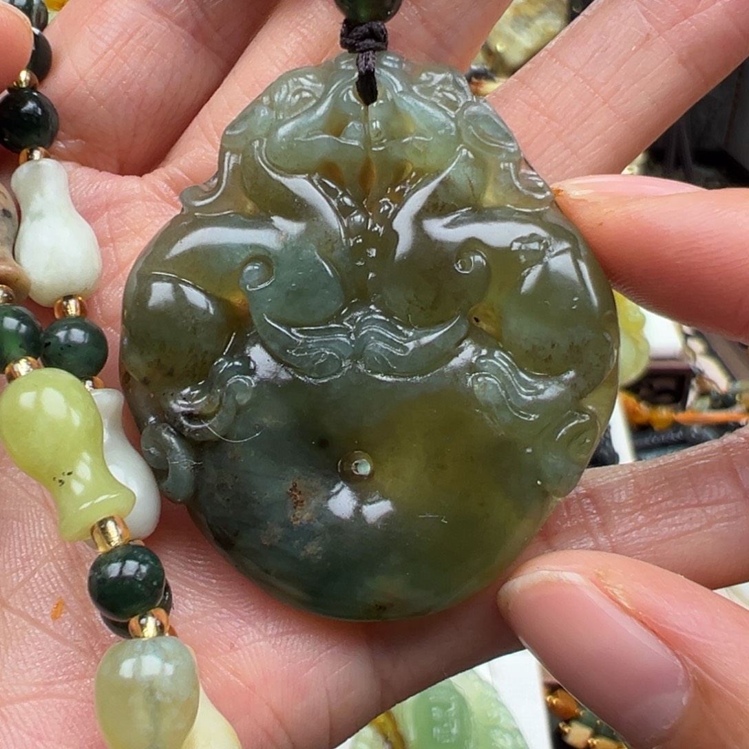 岫玉未镶嵌挂件挂件