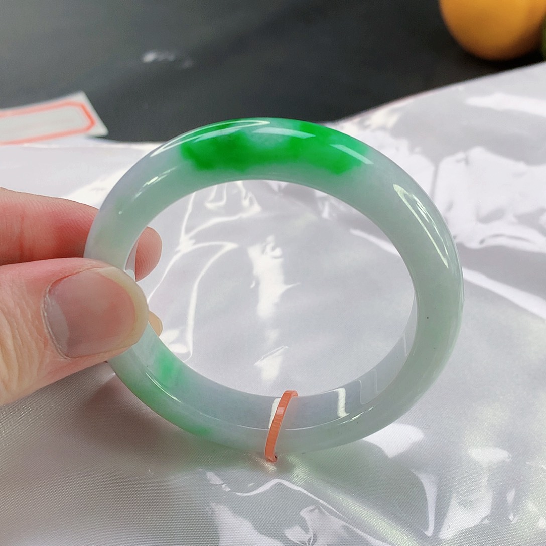 翡翠手镯未镶嵌041缅甸天然翡翠A货