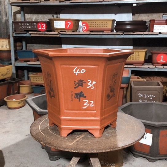 紫砂紫砂花盆包邮