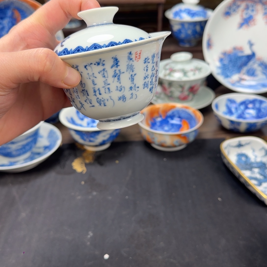 杯隔**王景德镇手工手绘陶瓷