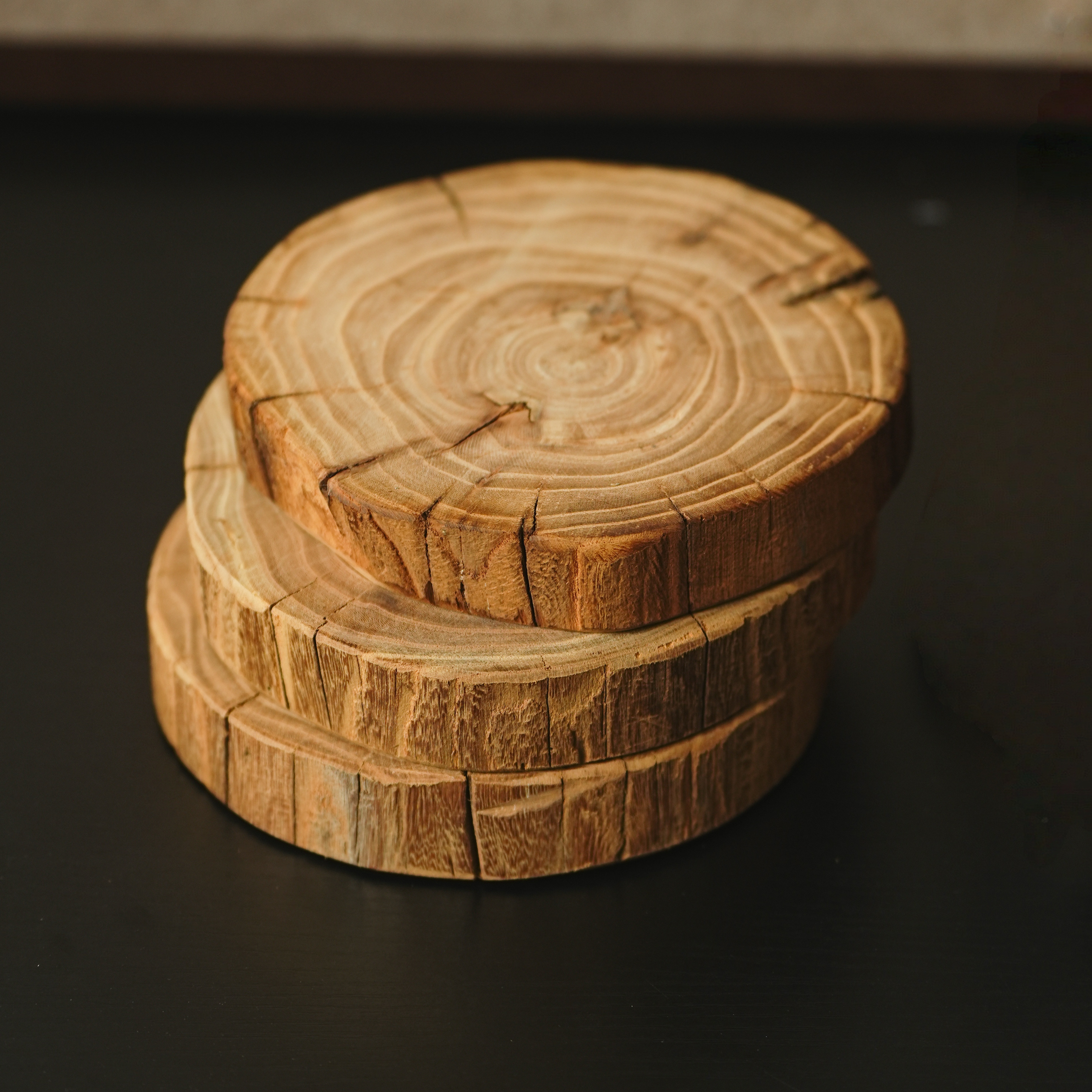 天然老榆木木垫原木色原切木隔热垫防烫茶道杯垫茶台茶具托盘底座