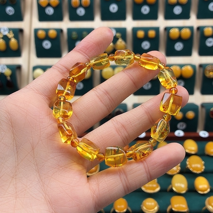琥珀未镶嵌手链精品
