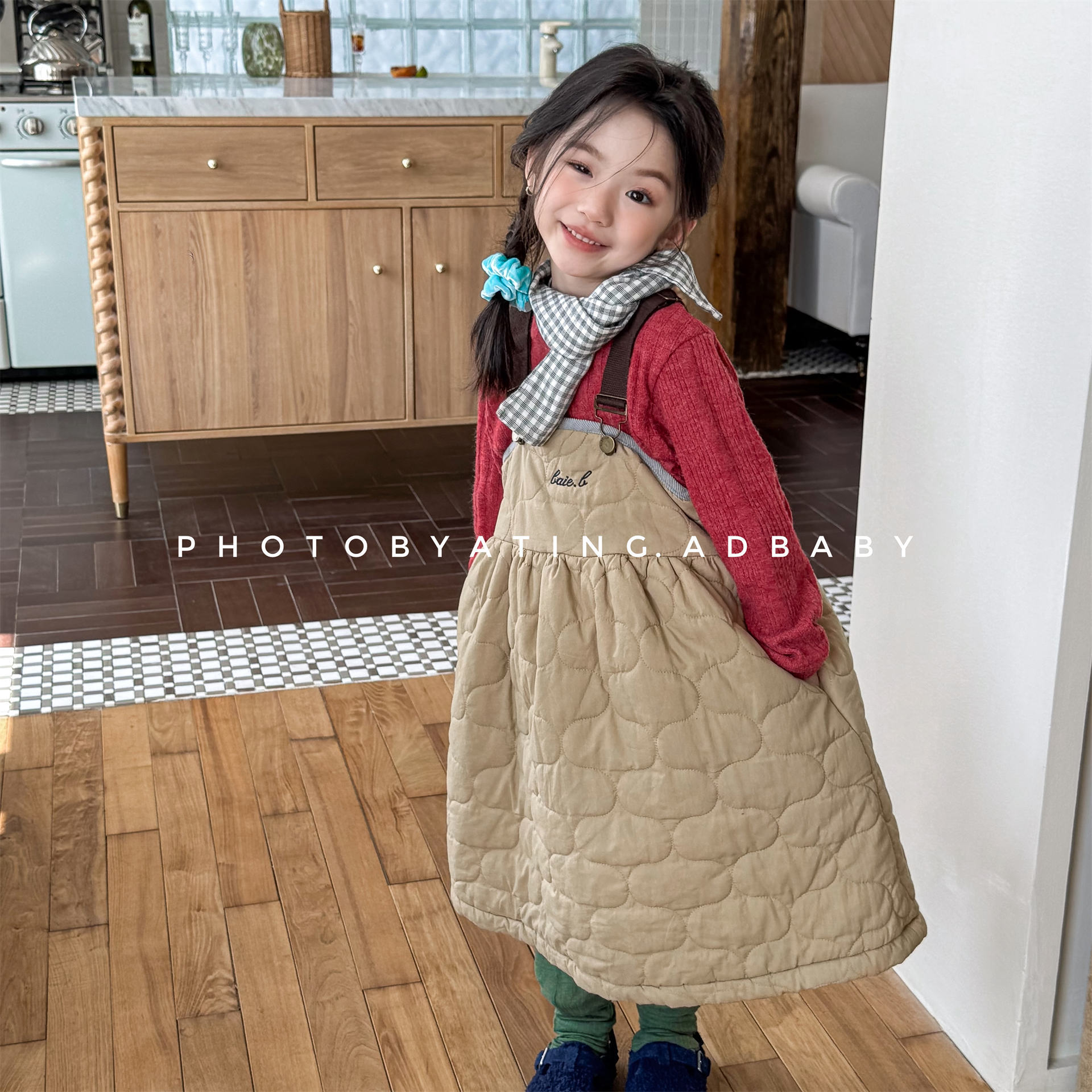 2025湖州织里童装秋冬装儿童新款女童韩版绗棉背带裙秋款裙子