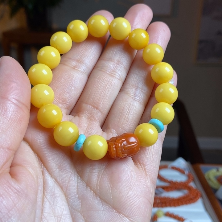 琥珀手链未镶嵌蜜蜡手串11