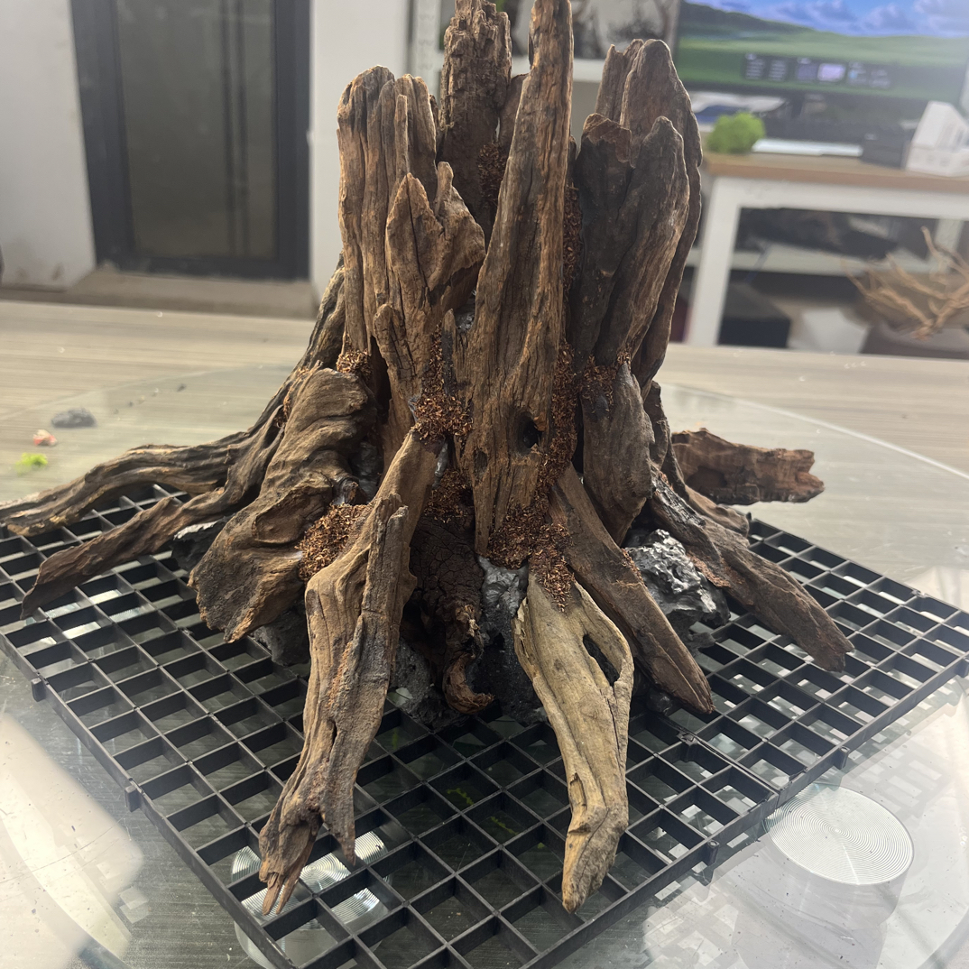 沉木造景拼接工艺