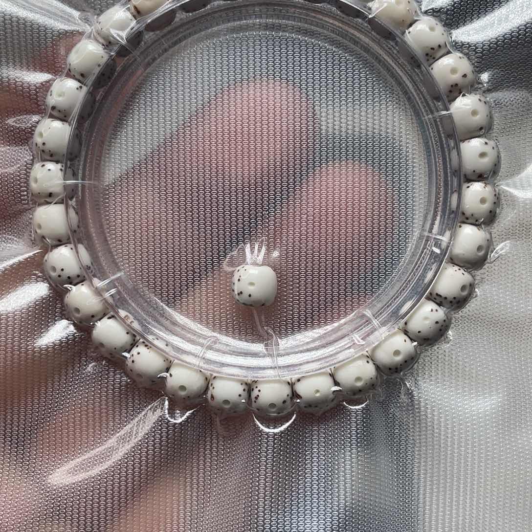 星月菩提把件原生态同枝果半壁留白桶珠