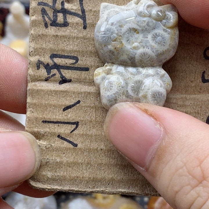 颈饰未镶嵌硅化珊瑚（珊瑚玉）灯**珊