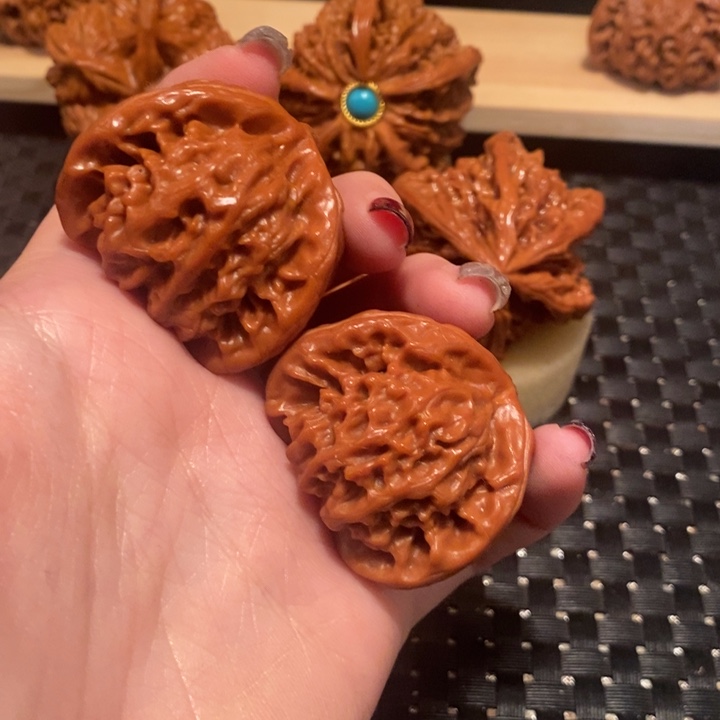 核桃把件核桃文玩。宫灯 40.41尺