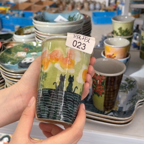 罐景德镇釉下手绘陶瓷 