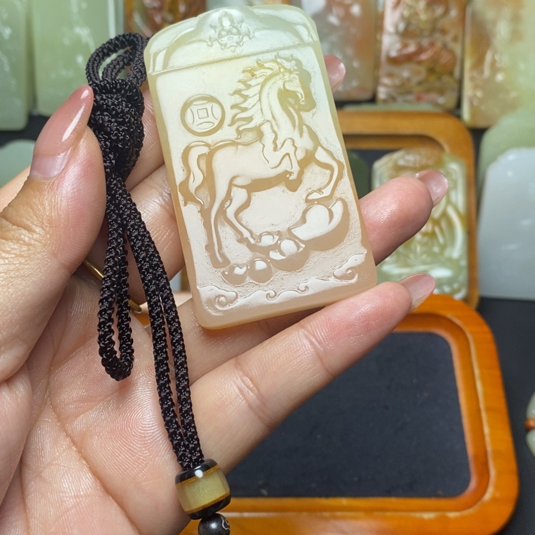 淑***非盆景石方解石生肖马