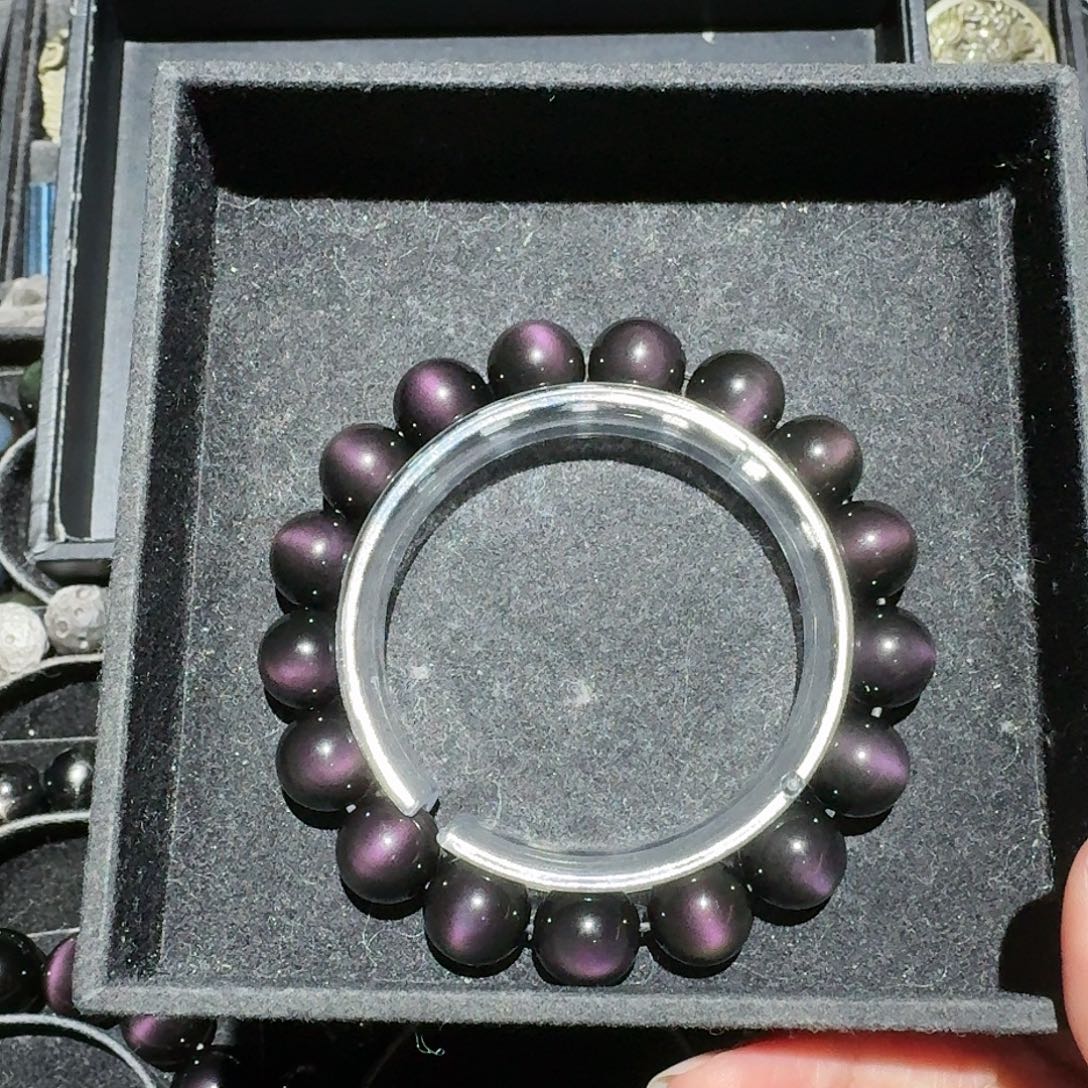 F***o黑曜岩未镶嵌手链