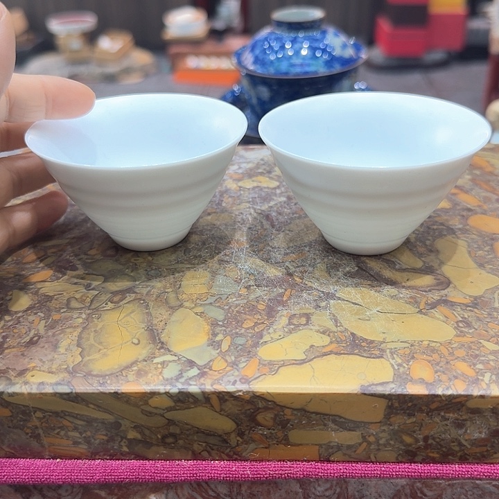 水波纹杯一组。。。品茗