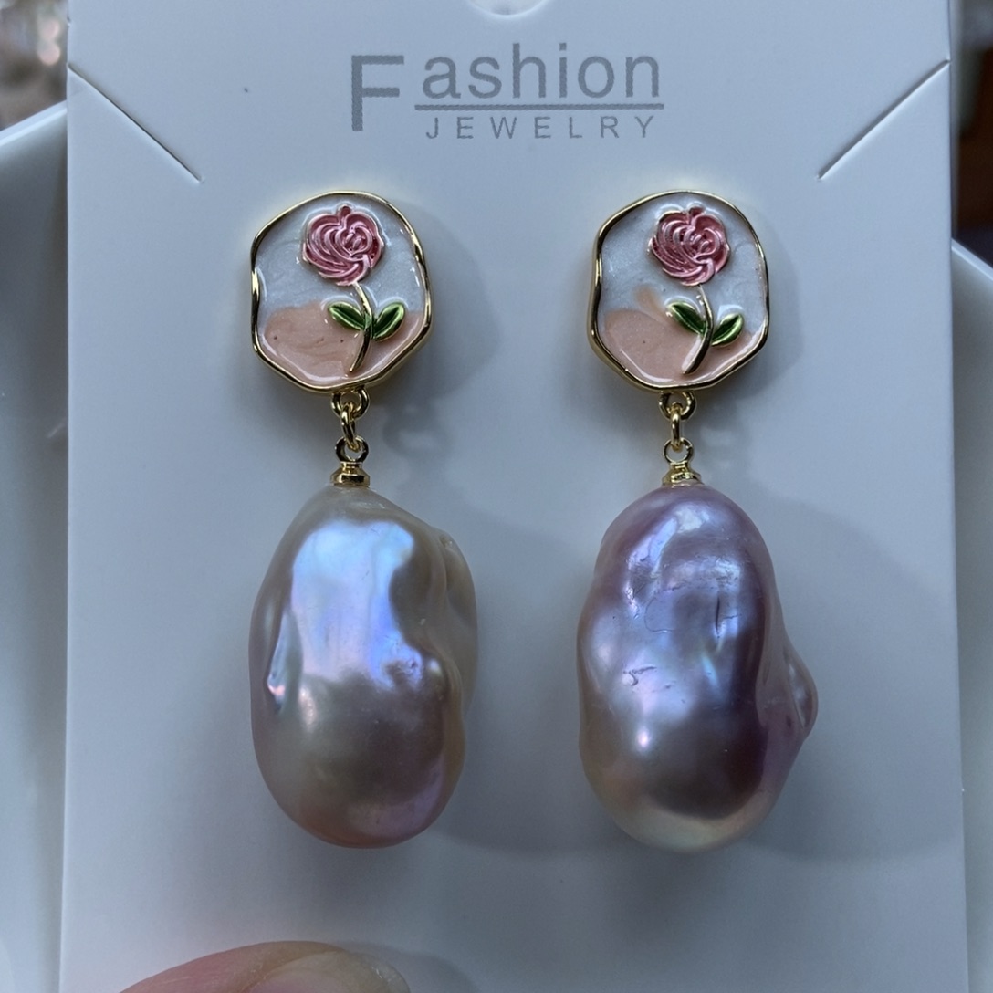 淡水珍珠耳环合金特价499