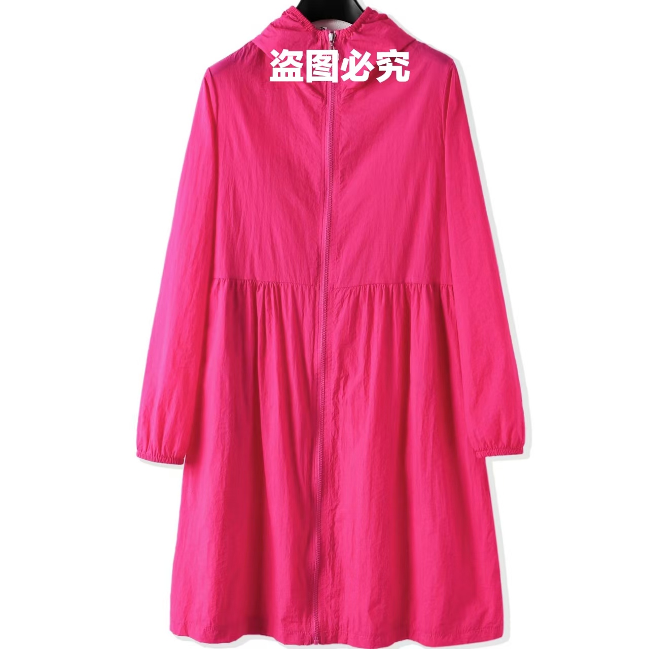 百搭洋气妈妈装透气中长款韩版流行休闲连帽风衣大码防晒衣显瘦