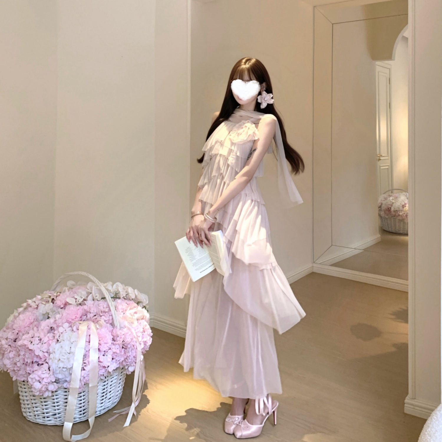 夏日期许/2026年春夏新款设计感度假无袖连衣裙优雅礼服裙洛丽塔
