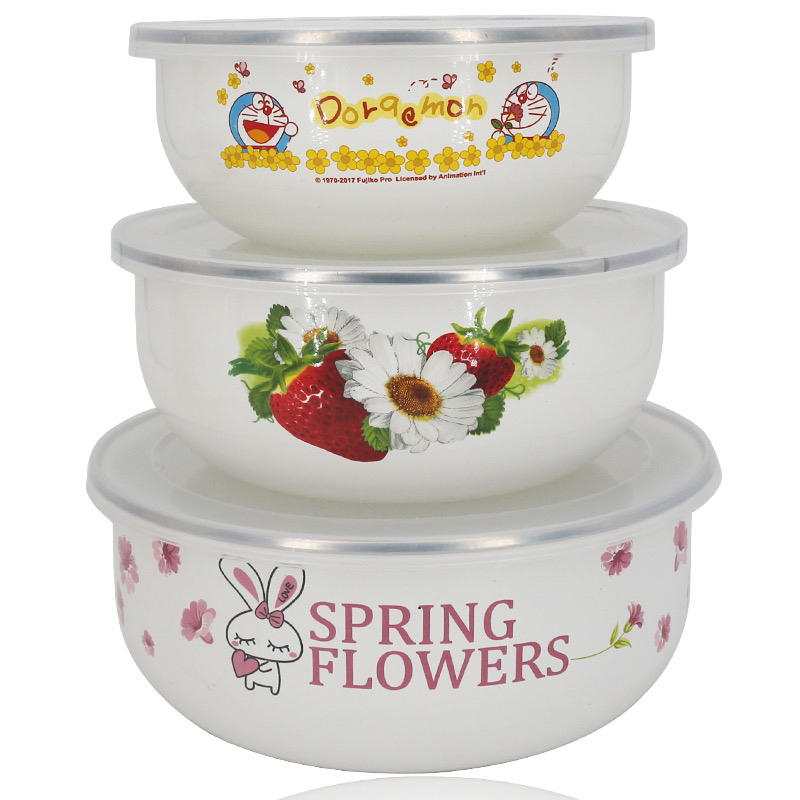 珐琅搪瓷加厚冰碗三件套（14.16.18）