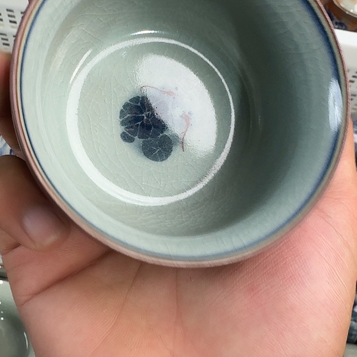 陶泥爱莲说禅定杯全