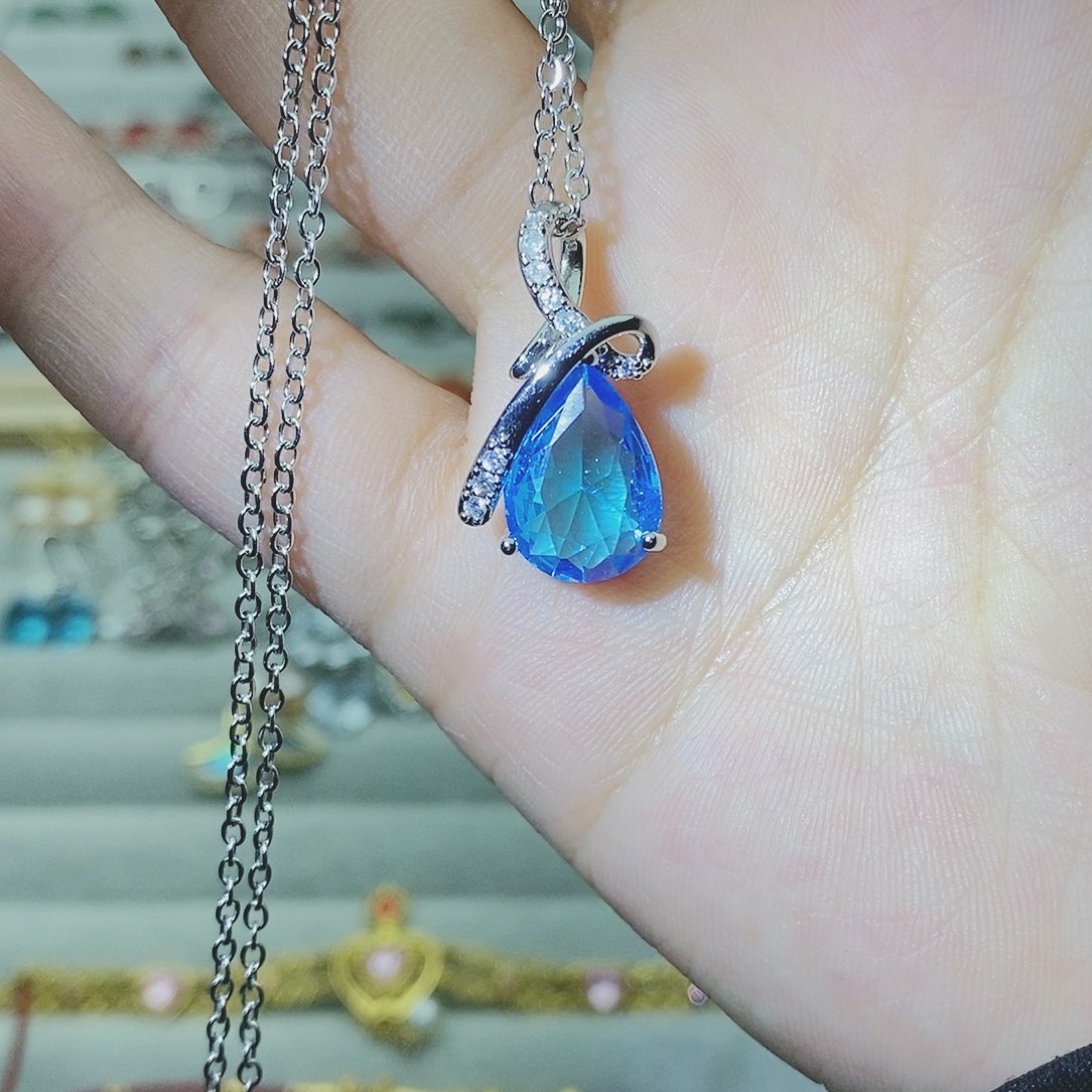 【闪购商品】托帕石耳饰银S925镶嵌