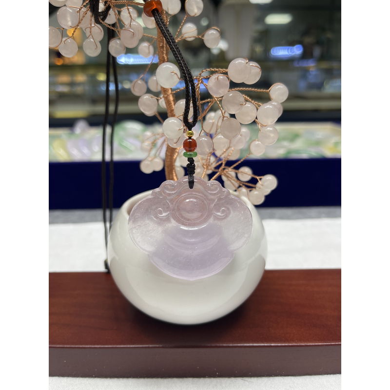 【闪购商品】高冰淡紫万事如意吊坠未镶嵌A05